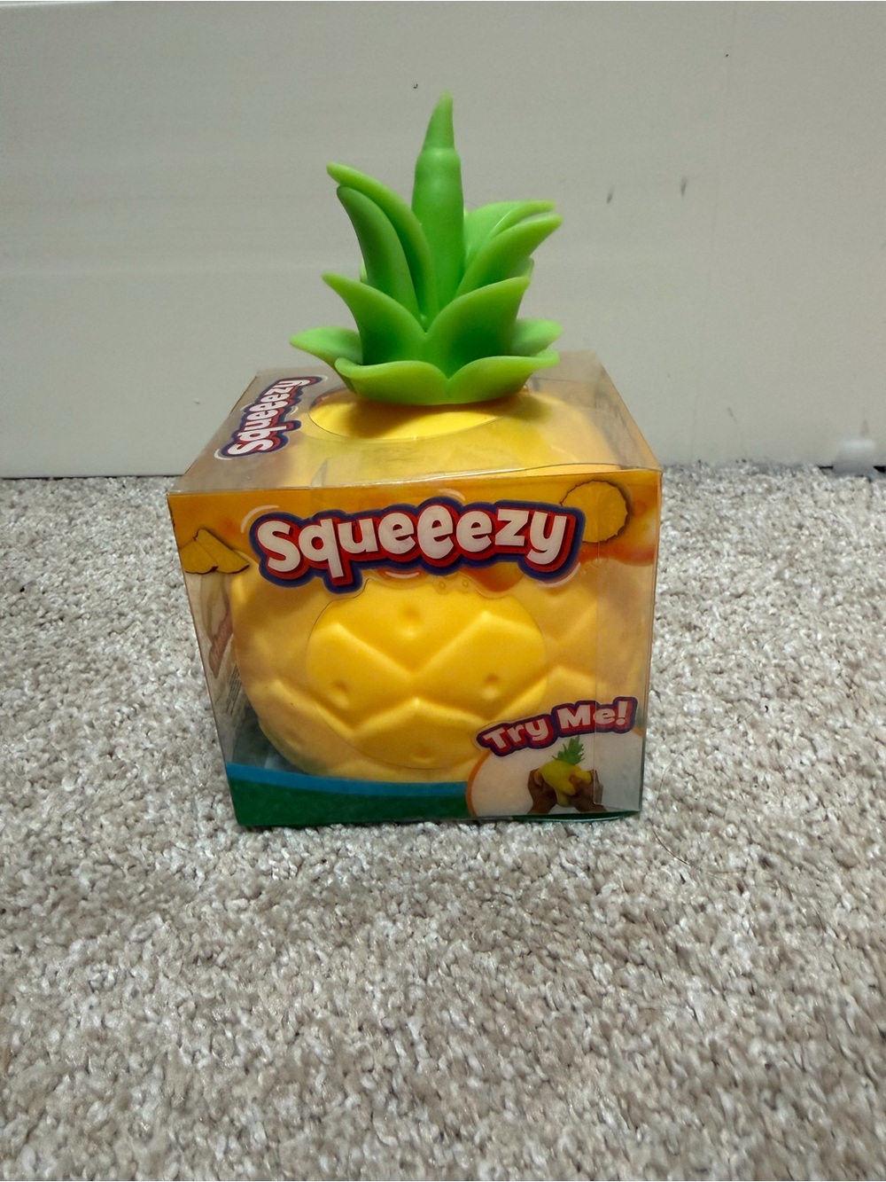 Sunny Days Squeeezy Pineapple Squishy Toy - New